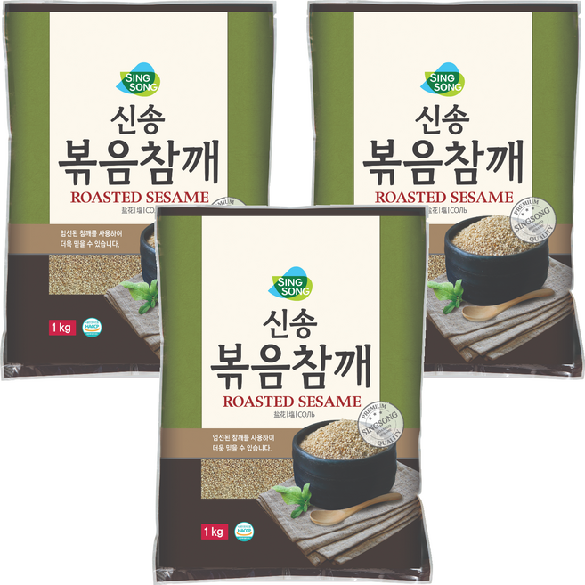 신송 볶음참깨, 1kg, 3개