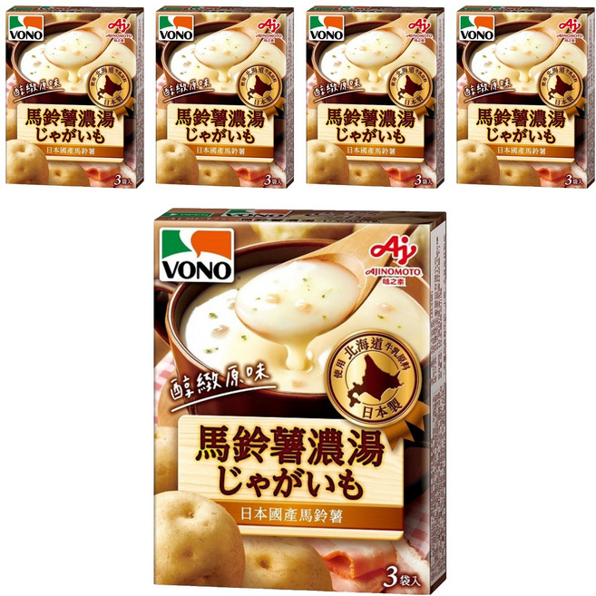 VONO 醇緻原味 馬鈴薯濃湯, 46.5g, 5盒