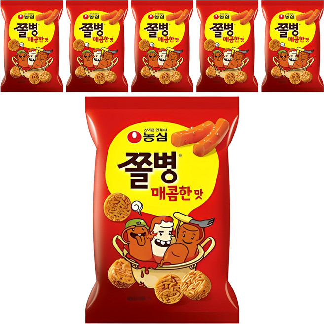 쫄병스낵 매콤한맛, 82g, 6개