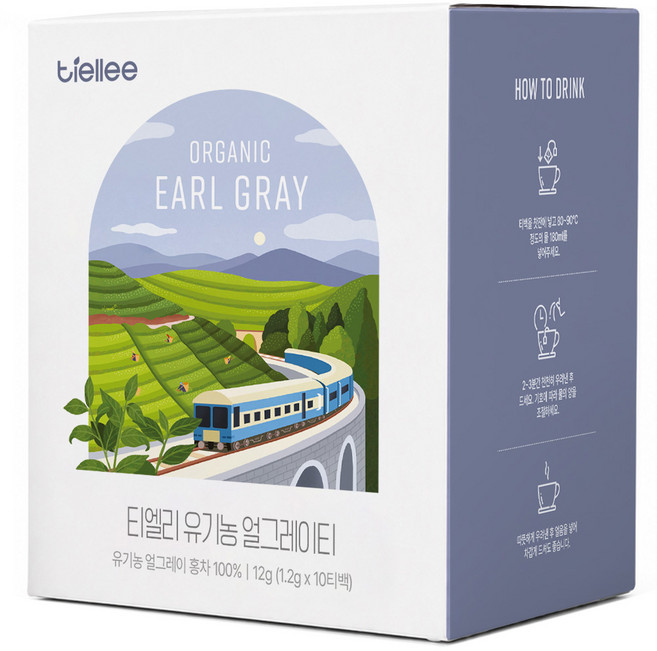 티엘리 유기농 얼그레이 티백, 1.2g, 1개, 10개입