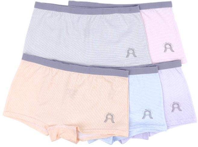 스타일컨택트 여아용 사각 소녀 학생 드로즈 팬티 5종 세트