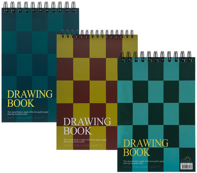 글로리아 스케치북 상철 랜덤발송 220g, A4, 40매, 3개