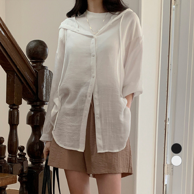 afinar 女款夏季透視連帽襯衫