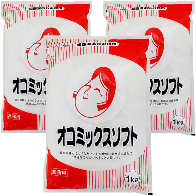 오타후쿠 오코믹스 소프트 파우더, 1kg, 3개