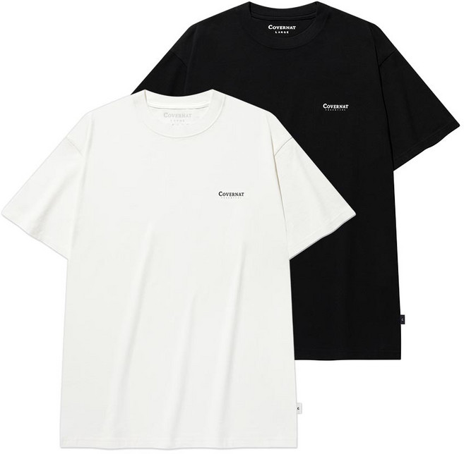 커버낫 남녀공용 로고 반팔 티셔츠 2p CO2502STC1