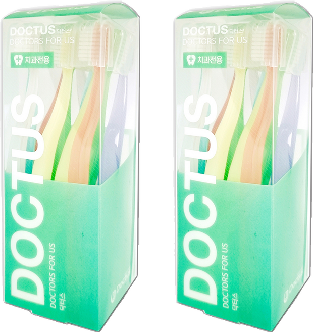 DOCTUS 이중 미세모 칫솔, 12개입, 2개