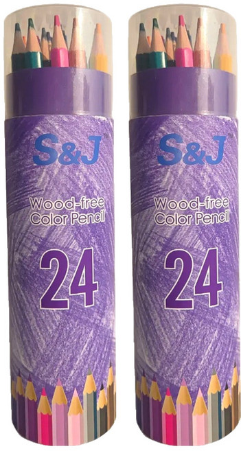 모노그라피 프리미엄 드로잉 색연필 17.5cm, 24색, 2개