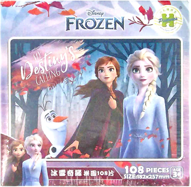 HUNDRED PICTURES 百耘圖 Frozen2 冰雪奇緣2 拼圖, 多色, 108片, 1盒