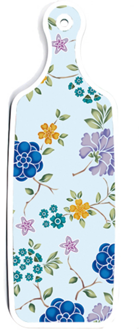 로엠디자인 양면 디자인 서빙 도마 보드 옥색딸기, 로맨틱블루floral비색, 1개