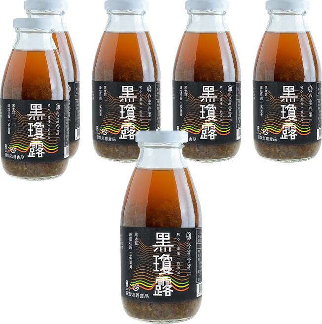 GULIUGULIU 谷溜谷溜 黑瓊露 黑木耳露, 295ml, 6罐
