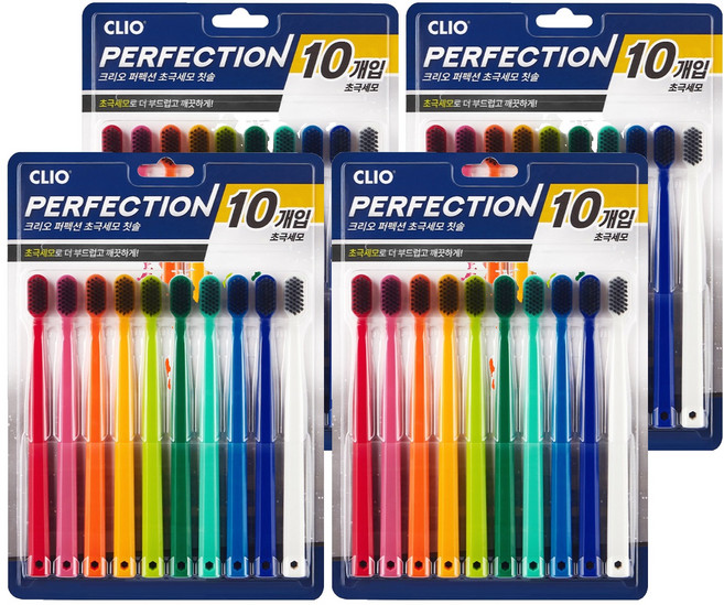 크리오 퍼펙션 초극세모 칫솔, 10개입, 4세트