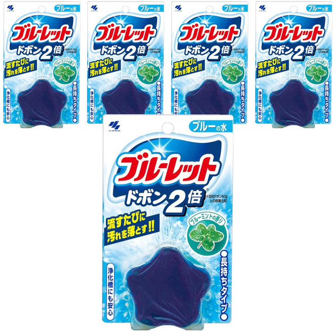 KOBAYASHI 小林製藥 BLUELET 星星馬桶球 藍色薄荷, 120g, 5個