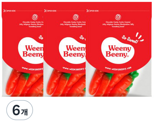 위니비니 비달 당근모양 구미, 50g, 6개