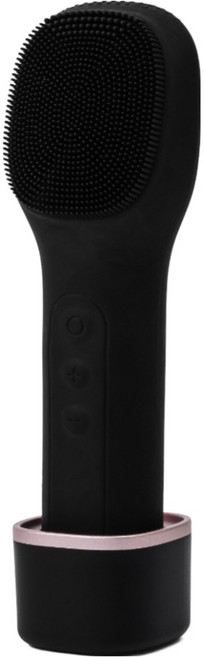 밀레스 온열 진동클렌저 딥클렌징 실리콘 브러쉬 전동세안기, UK103, 블랙