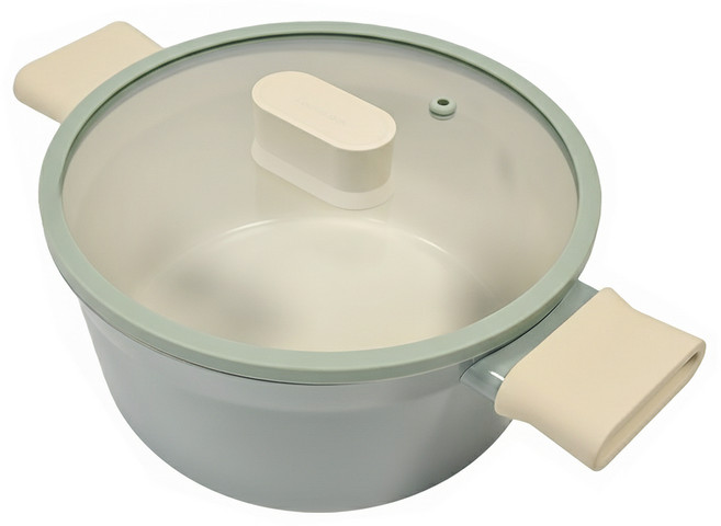 LocknLock 樂扣樂扣 Suit系列 雙柄湯鍋, 20cm, 薄荷綠, 1個
