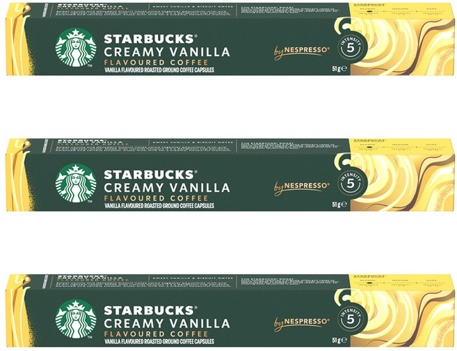 스타벅스 크리미 바닐라향 캡슐커피, 5.1g, 10개입, 3개