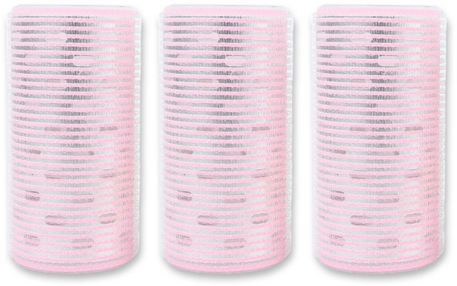 엘로브 열전도 앞머리 헤어구르프 헤어롤, 3개, 핑크