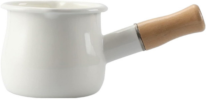 日式迷你琺瑯鍋 CALF0103WT 0.5L, 10cm, 白色, 1個