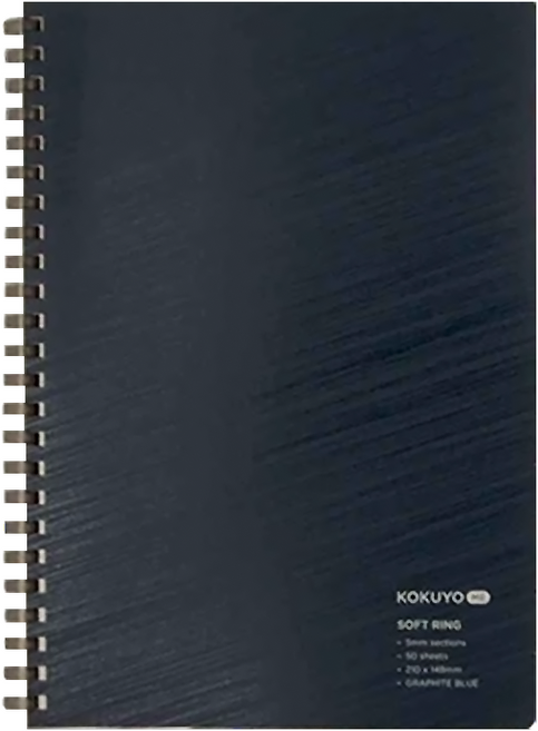 KOKUYO 國譽 ME 軟線圈 A5 方格筆記本 5mm 50張, 绀藍, 1本