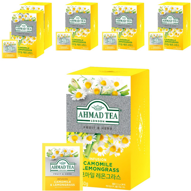 아마드티 캐모마일 레몬그라스 허브차, 1.5g, 20개입, 6개