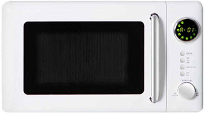 쿠잉전자 스타일리쉬 전자레인지 버튼 앤 다이얼식 20L, MC-R20EW