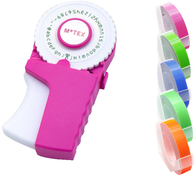 모텍스 라벨 메이커 또각이 E-303 + 리필테이프 B세트, 핑크, 1세트