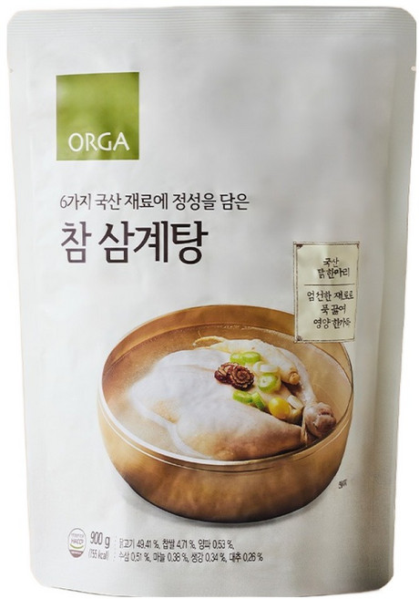 올가홀푸드 참 삼계탕, 900g, 1개