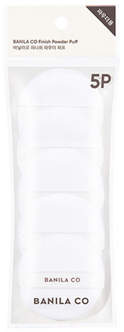 바닐라코 피니쉬 파우더 퍼프, 혼합색상, 5개