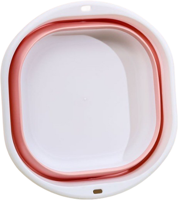 조인메이드 벽걸이 접이식 다용도 대야 바가지 대형, 핑크, 1개