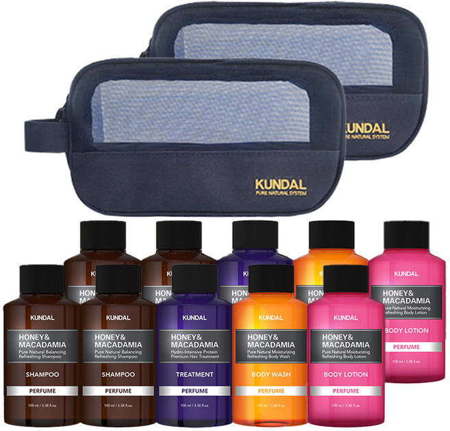 쿤달 여행용 5종 세트 A타입 화이트머스크향, 2세트