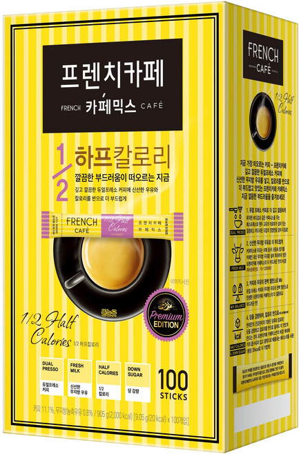 프렌치카페 카페믹스 1/2칼로리, 100개입, 1개