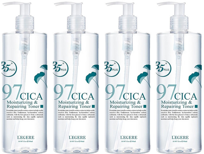L'EGERE 97植萃積雪草特潤修護精華露, 500ml, 4瓶