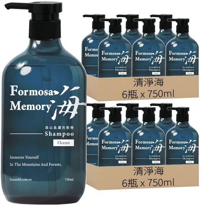 清淨海 森山島讀洗髮精 海, 750ml, 12瓶