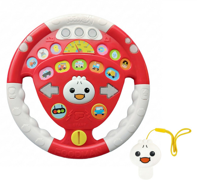 風車圖書 汽車遊戲方向盤玩具, 紅色, 1組