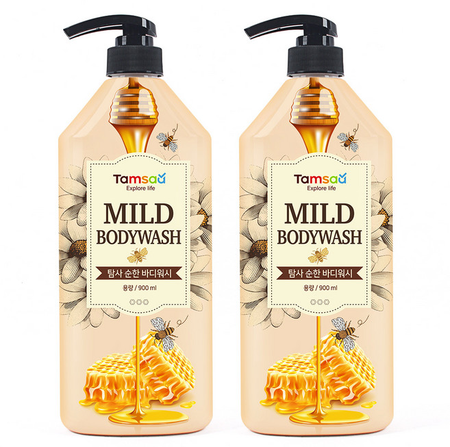 탐사 순한 바디워시, 900g, 2개