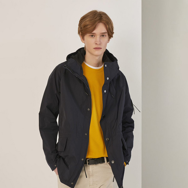 헤지스 남성용 다잉 워시드 후드 점퍼