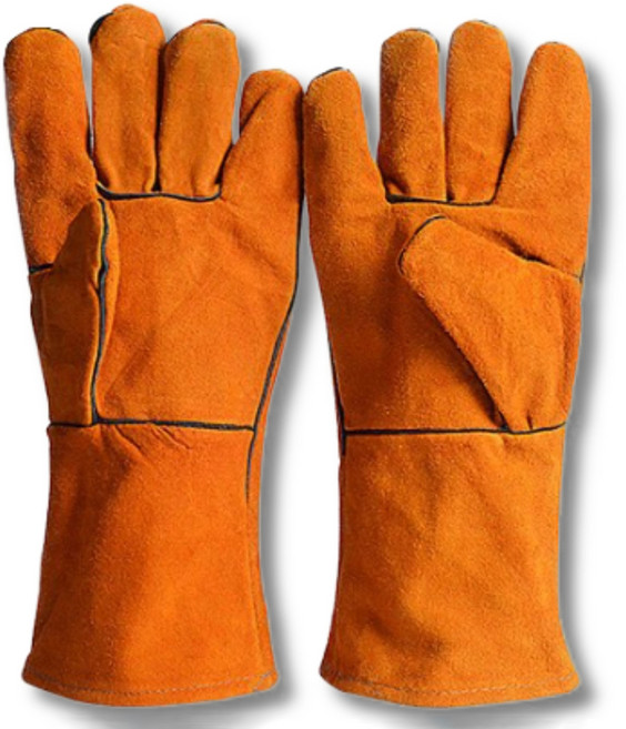 캠핑 가죽 장갑 양손 세트, 1개