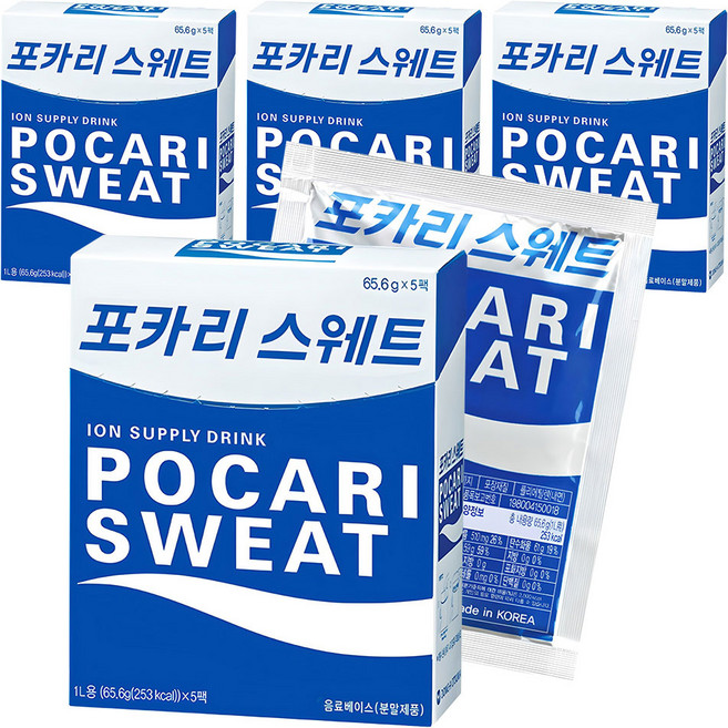 포카리스웨트 분말, 65.6g, 5개입, 4개