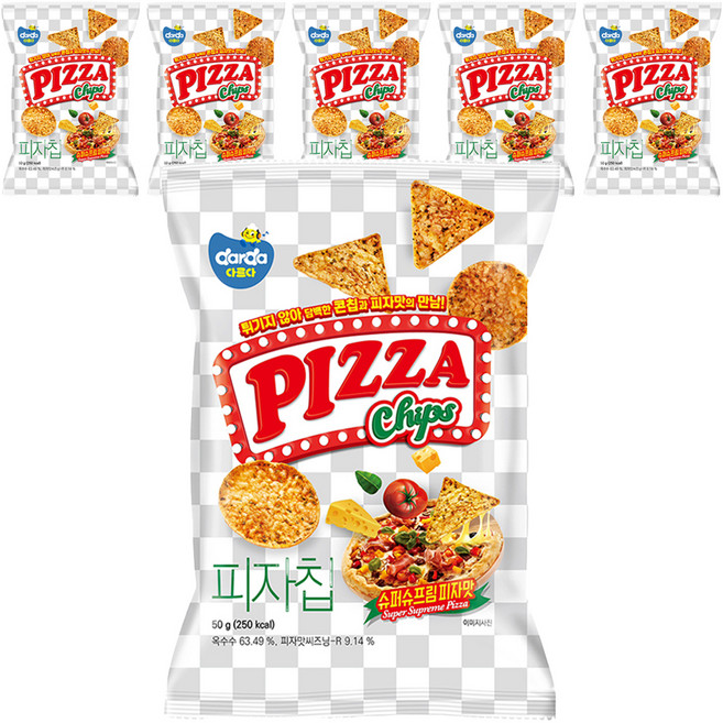 다르다 피자칩, 50g, 6개