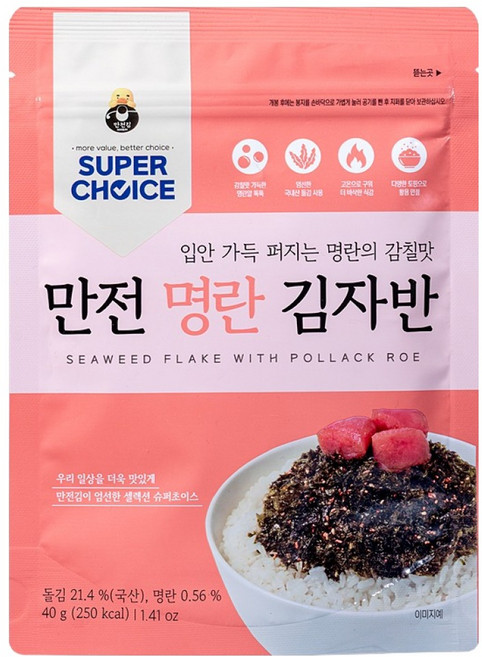 만전김 슈퍼초이스 명란 김자반, 40g, 1개