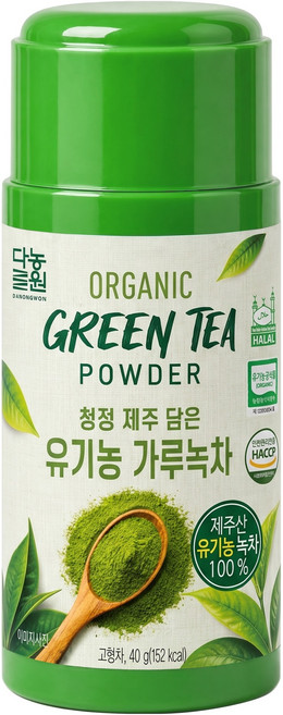 다농원 청정 제주 담은 유기농 가루녹차, 40g, 1개입, 1개