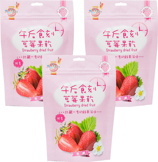 Onlyone 海龍王 午后食刻 草莓果乾, 65g, 3包