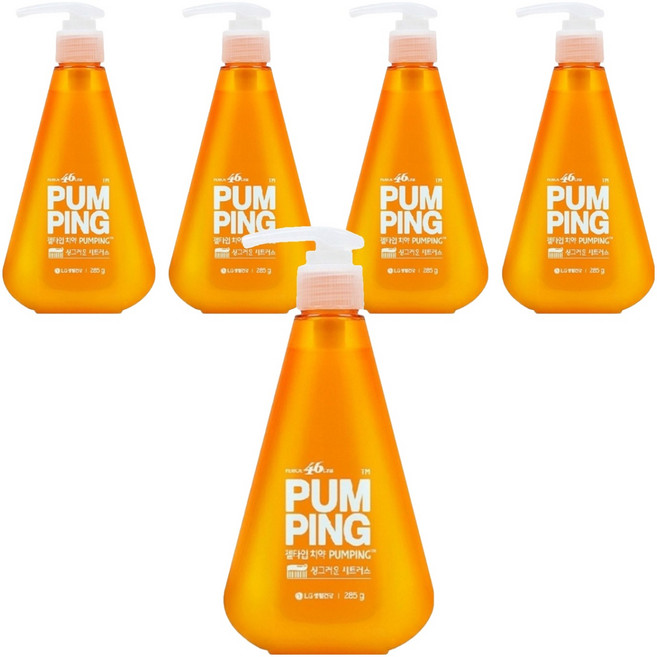 페리오 펌핑치약 시트러스, 285g, 5개