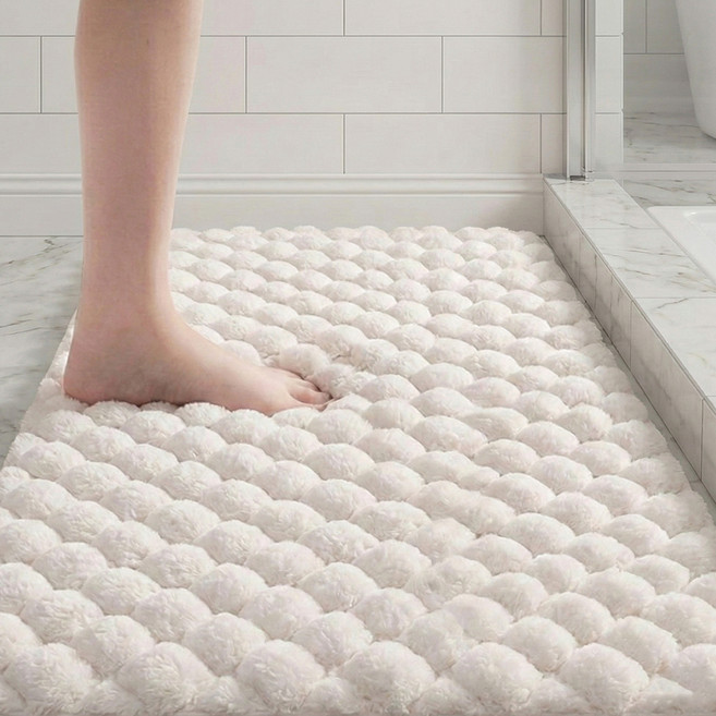 SUNEWZ 家用記憶棉地墊, 白色