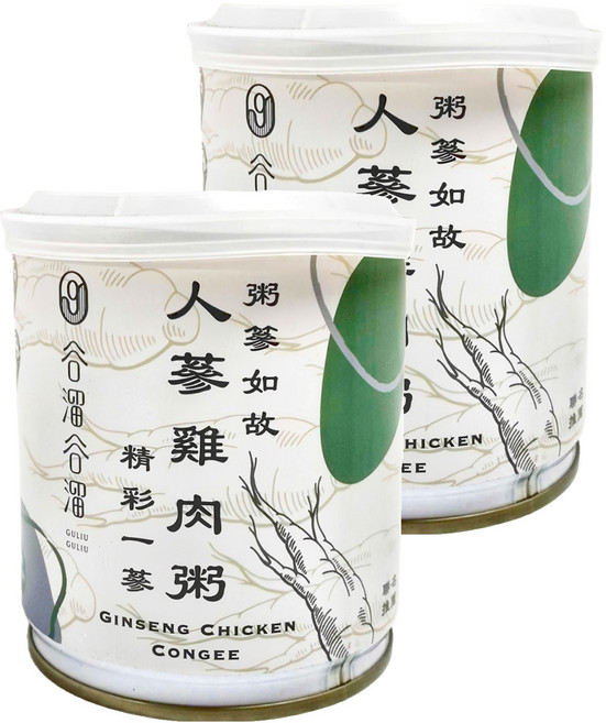 GULIUGULIU 谷溜谷溜 人蔘雞肉粥, 300g, 2罐
