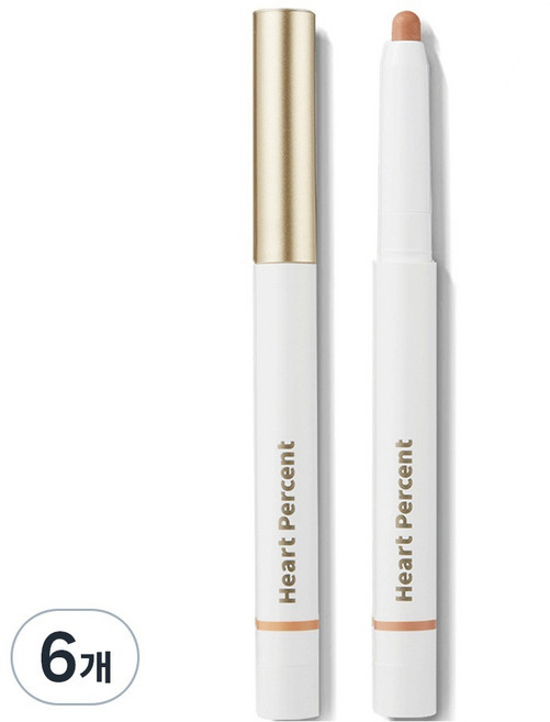 하트퍼센트 도트 온 무드 립펜슬 0.8g, 12카라멜베이지, 6개