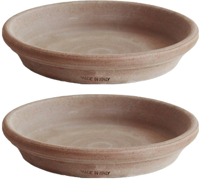 도시정원 이태리 토분 바소 볼케이노 화분받침 2p, 모카색