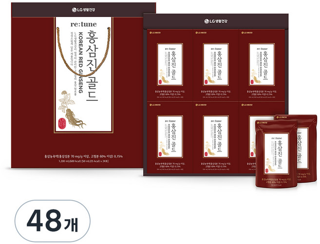 리튠 LG생활건강 홍삼진 골드, 50ml, 48개