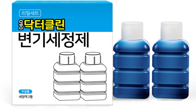 디앤디 닥터클린 리필용 변기세정액, 100ml, 2개