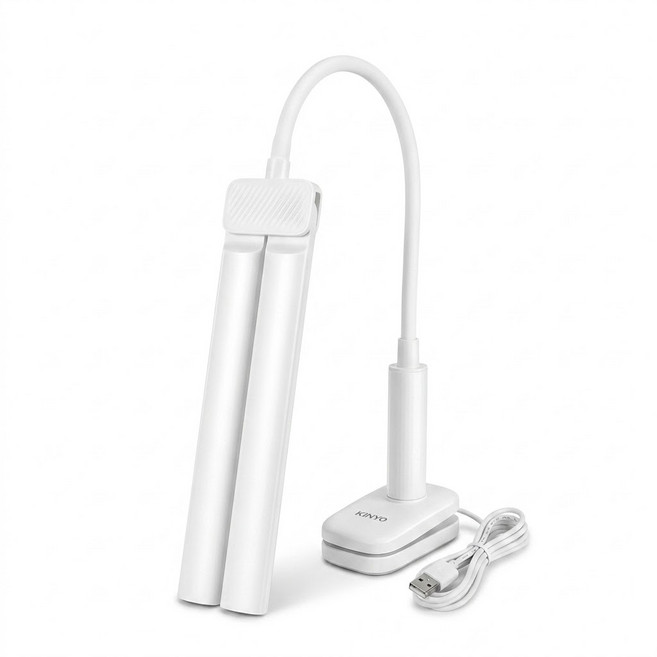 Kinyo 觸控親子共讀夾燈 PLED-4195, 白色